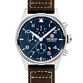 Swiss Military Hanowa Swiss Military Hanowa Thunderbolt Chrono SMWGC0000402  SMWGC0000402 кварцевые мужские часы  синий циферблат, браслет кожаный — вид спереди
