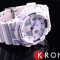 Casio Casio G-Shock GA-100A-7A — наручные мужские часы наручные часы в перспективе белый циферблат