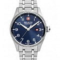 Swiss Military Hanowa Swiss Military Hanowa Thunderbolt SMWGH0000802  SMWGH0000802 кварцевые мужские часы  синий циферблат, браслет нержавеющая сталь — вид спереди