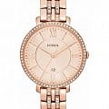 Fossil Fossil Carlie  ES3546  ES3546 кварцевые женские часы  золотой циферблат, браслет сталь c pvd покрытием — вид спереди