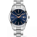 Longines Longines Conquest Classic  L2.386.4.92.6  L23864926 кварцевые женские часы  синий циферблат, браслет нержавеющая сталь — вид спереди