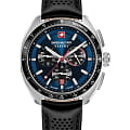 Swiss Military Hanowa Swiss Military Hanowa SMWGC0003301  SMWGC0003301 кварцевые мужские часы  синий циферблат, браслет кожаный — вид спереди