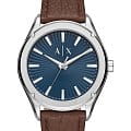 Armani Exchange Armani Exchange AX2804  AX2804 кварцевые мужские часы  синий циферблат, браслет кожаный — вид спереди