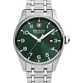 Swiss Military Hanowa Swiss Military Hanowa Thunderbolt SMWGH0000803  SMWGH0000803 кварцевые мужские часы  зеленый циферблат, браслет нержавеющая сталь — вид спереди