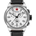 Swiss Military Hanowa Swiss Military Hanowa SMWGC2100201  SMWGC2100201 кварцевые мужские часы  белый циферблат, браслет кожаный — вид спереди