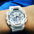 Casio GA-100A-7A наручные мужские часы застежка крупным планом