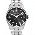 Swiss Military Hanowa Swiss Military Hanowa Thunderbolt SMWGH0000801  SMWGH0000801 кварцевые мужские часы  черный циферблат, браслет нержавеющая сталь — вид спереди
