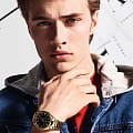 Armani Exchange Armani Exchange Fitz  AX2801 мужские часы черный циферблат на запястье